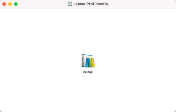 【Mac版】ブルーレイのコピー方法｜無料版Leawoで取り込む｜「Leawo Blu-rayコピー」をインストールする：ファイルを開くとソフトのインストールファイルが表示されるので、これをクリックして開きます。