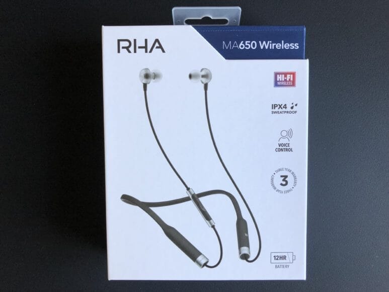 RHA MA650の商品パッケージ