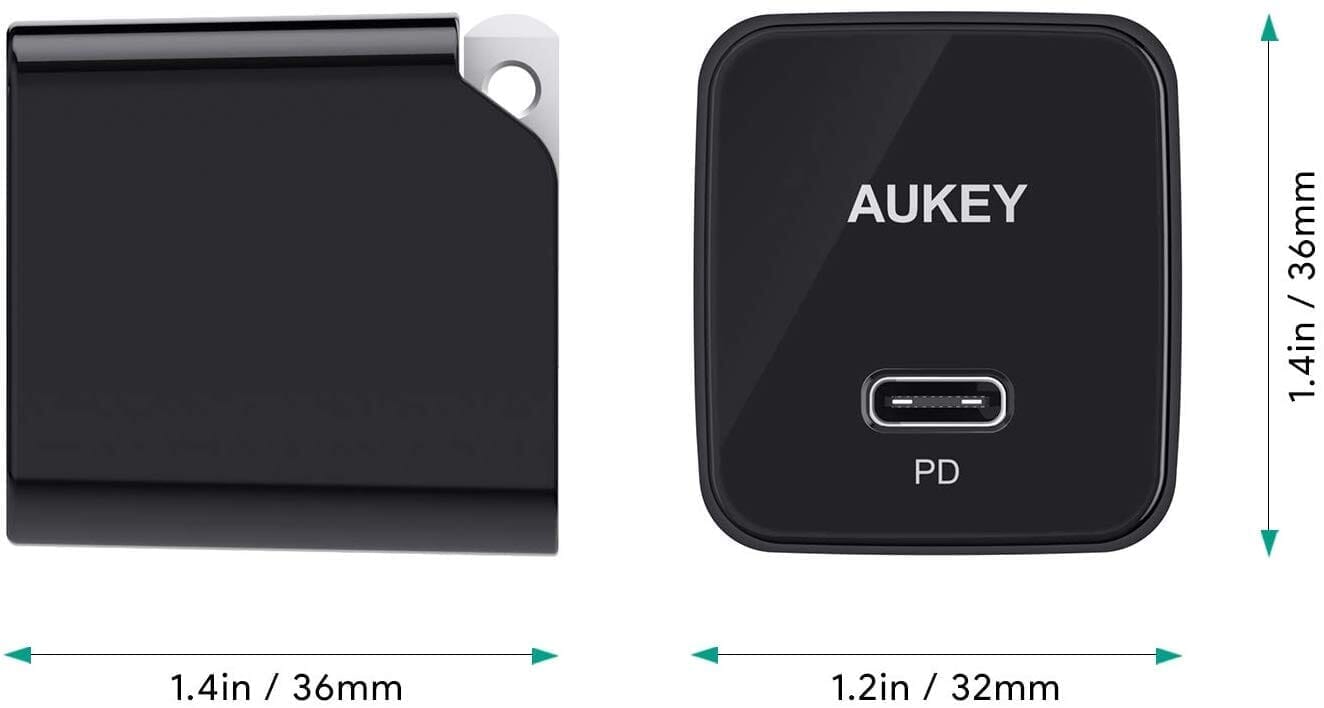 【Aukey PA-Y19レビュー】Ankerを上回るサイズと使い勝手！PD対応USB-Cポート搭載でスマホ・ノートPCを急速充電できる世界一コンパクトな急速充電器｜優れているポイント：史上最高のコンパクトボディ