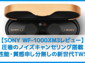 【ソニーWF-1000XM3レビュー】SONYの秀逸ノイズキャンセリング搭載！高性能と高級感を兼ね備えた新世代完全ワイヤレスイヤホン｜音楽アプリで設定自在！