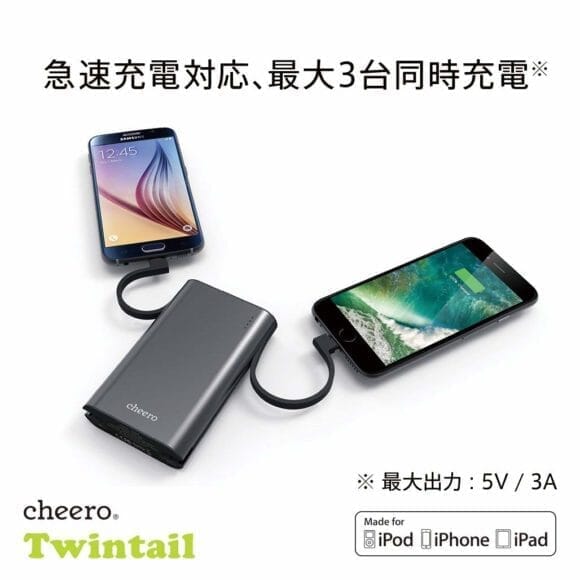 cheero「Twintail 10050mAh (CHE-089)」公式の製品画像5