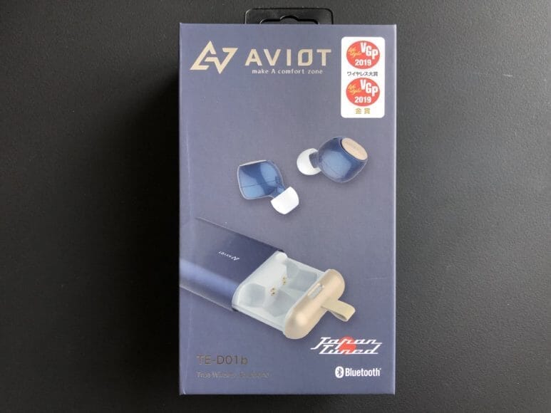 AVIOT「TE-D01b」は完全防水・９時間連続再生可能なVGP2019ワイヤレス大賞受賞のベストバイ完全ワイヤレスイヤホンです。