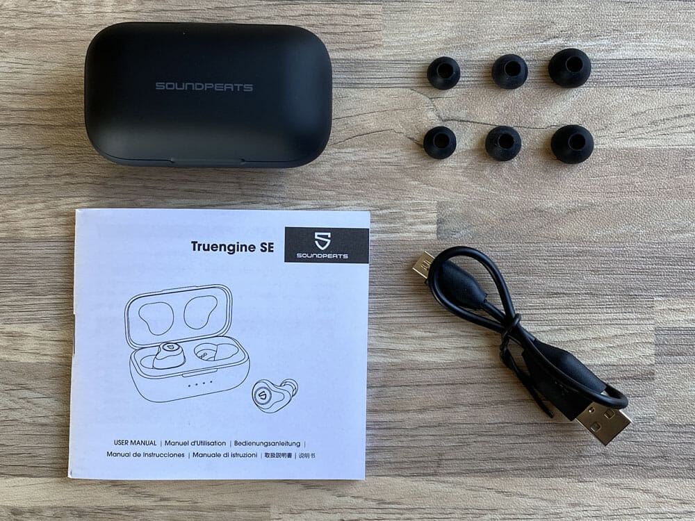 【SOUNDPEATS Truengine SEレビュー】デュアルドライバーの圧倒的音質！高音質AAC&ATP-X対応でiPhone＆androidにおすすめの完全ワイヤレスイヤホン｜付属品