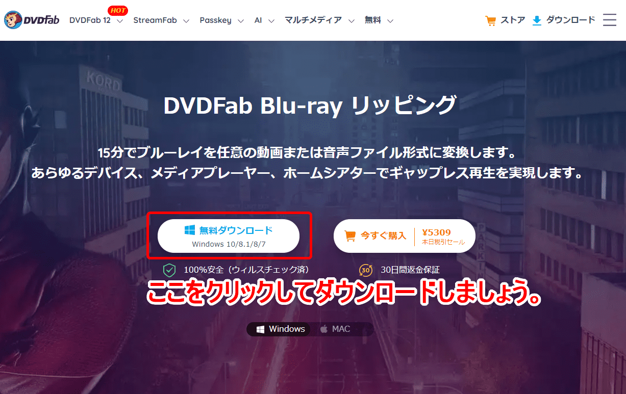【DVDFab12ブルーレイのリッピング方法】無料でコピーガード解除してパソコンに取り込む！セル＆レンタル・地上波番組を録画したブルーレイをリッピングする方法｜インストール方法