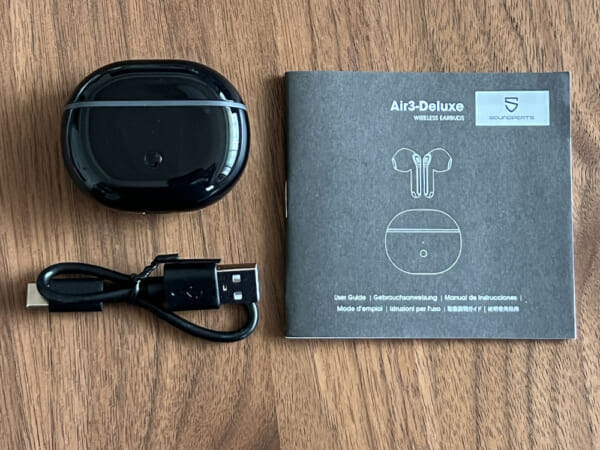 SOUNDPEATS Air3 Deluxレビュー|大口径14.2mmドライバー&先進ワイヤレス接続技術で高音質を実現!快適なワイヤレス体験が得られる高コスパTWS|外観・付属品